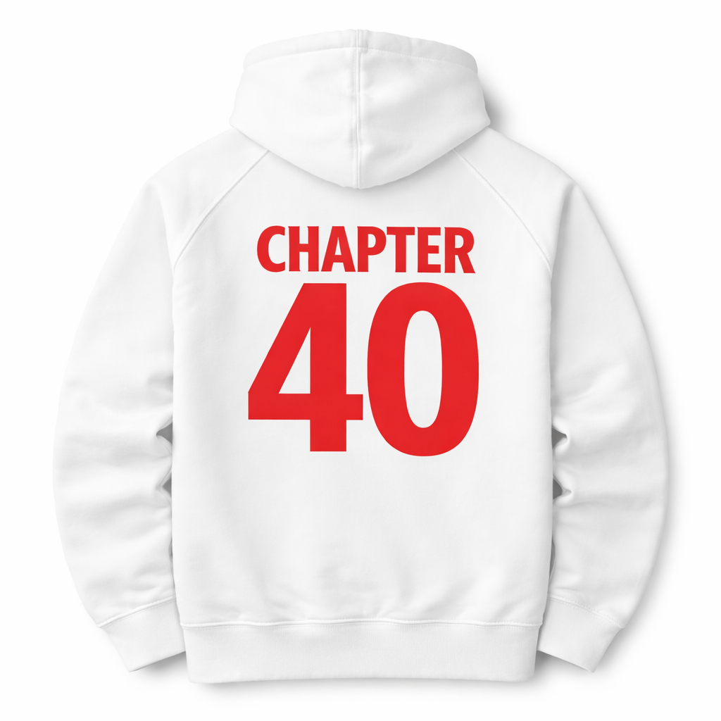 Birthday King Hoodie for Men | White | Personalize Age on Back