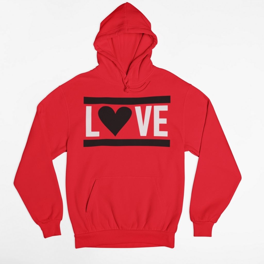 Black Love Couples Hoodies | Red | Matching Valentines Day, Wedding & Anniversary Hoodies