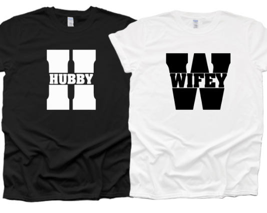 Hubby and Wifey Couple Shirts