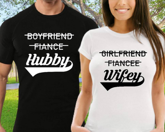 Hubby and Wifey Couple Shirts