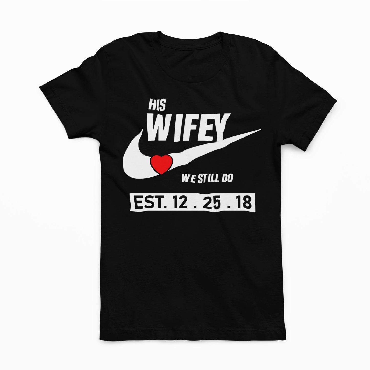 Husband and Wife Couples Shirts Black