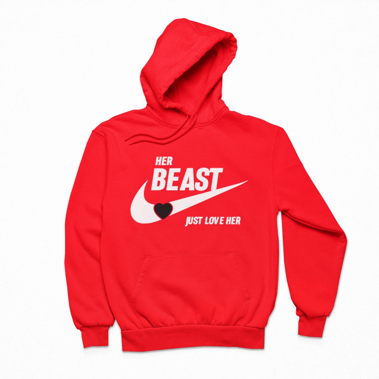 Beauty and Beast Couples Hoodies Red