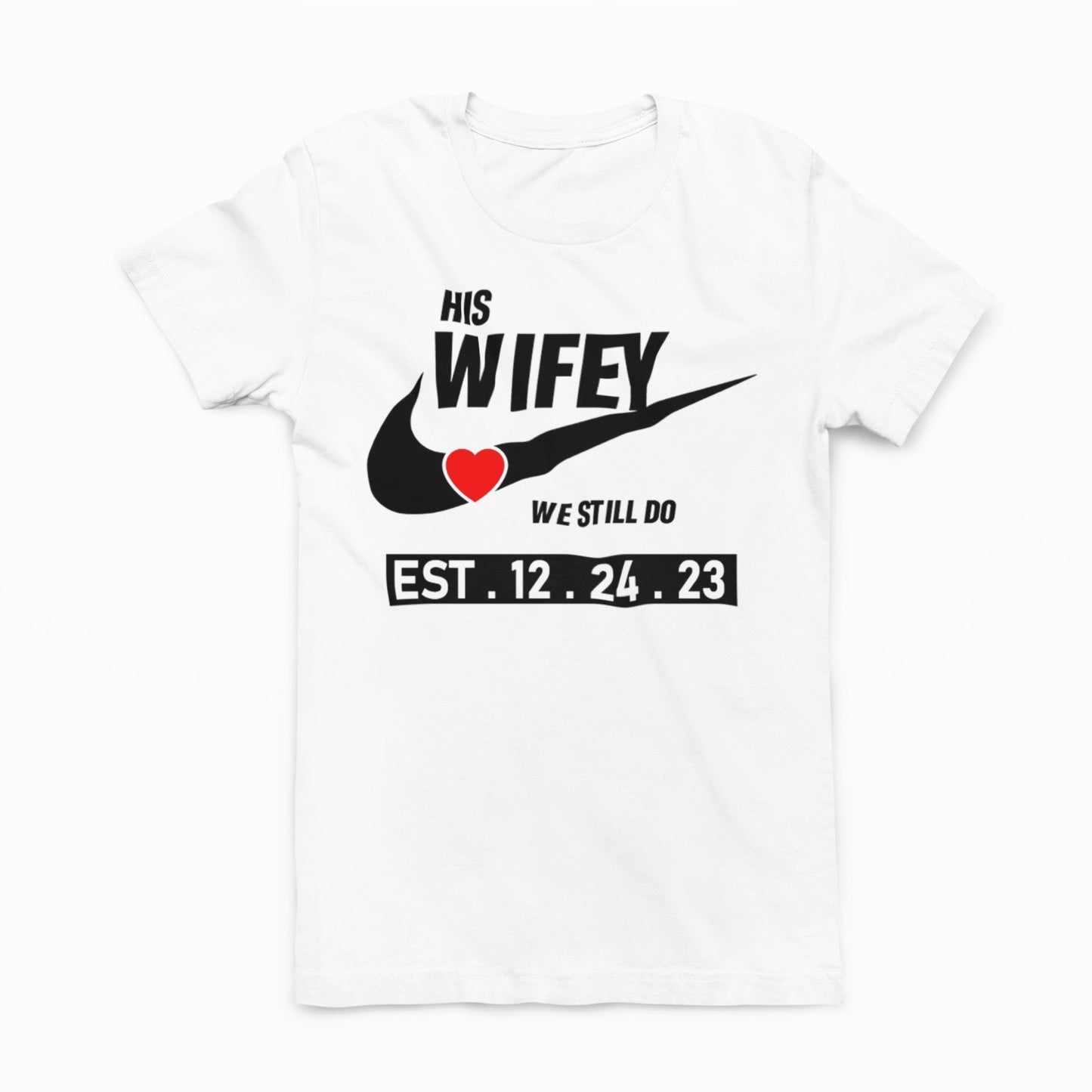 Husband and Wife Couples Shirts White