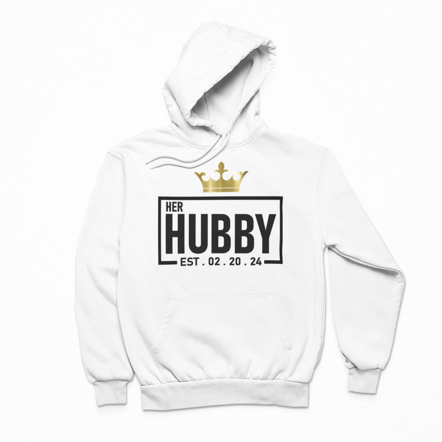 Husband and Wife Couples Hoodies White