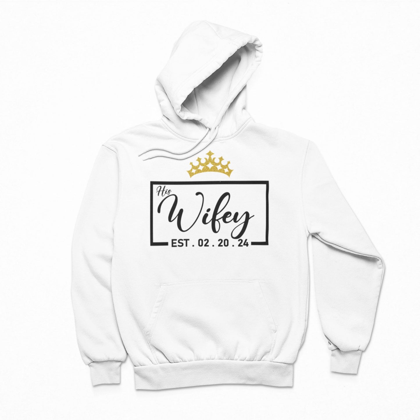 Husband and Wife Couples Hoodies White