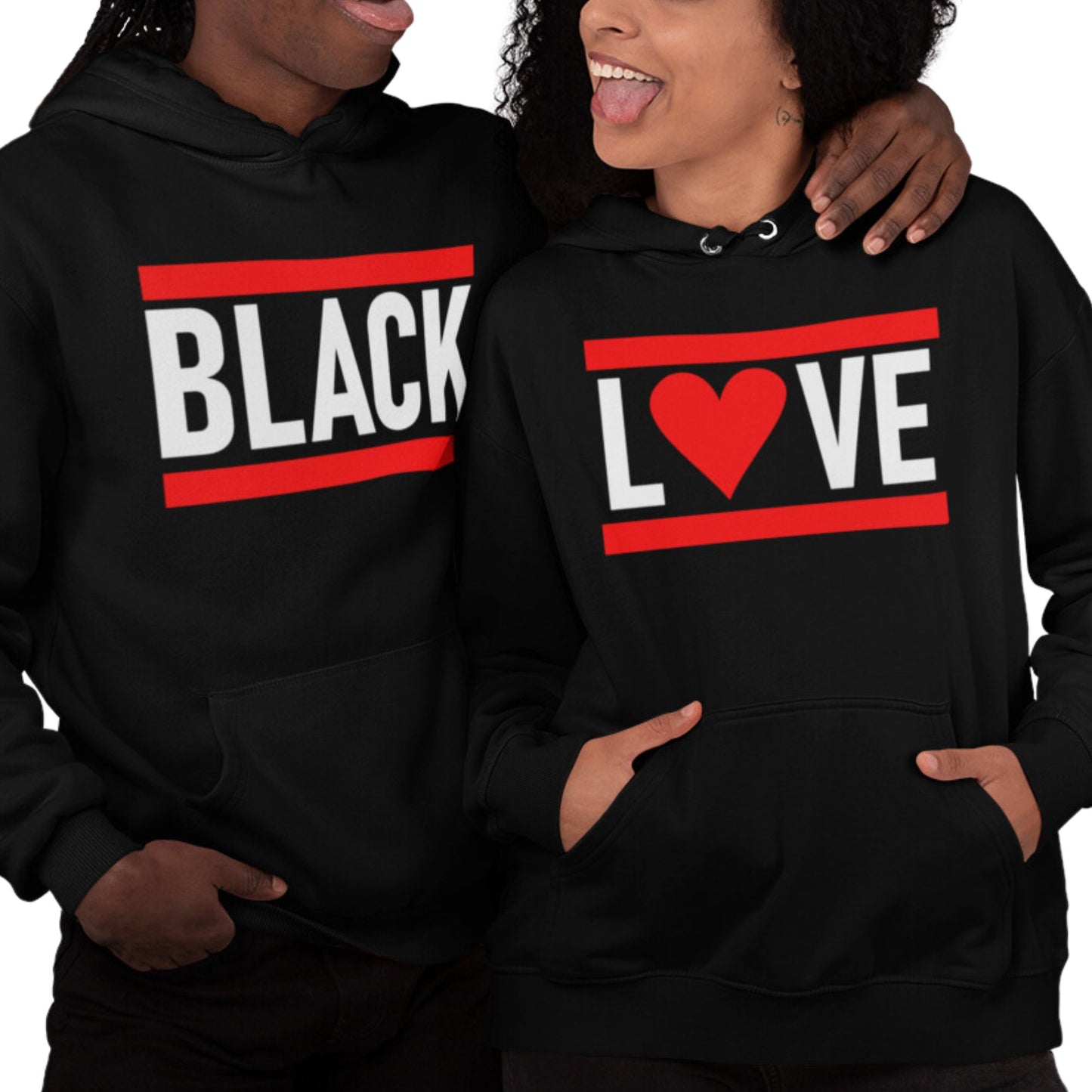 Black Love Couples Hoodies