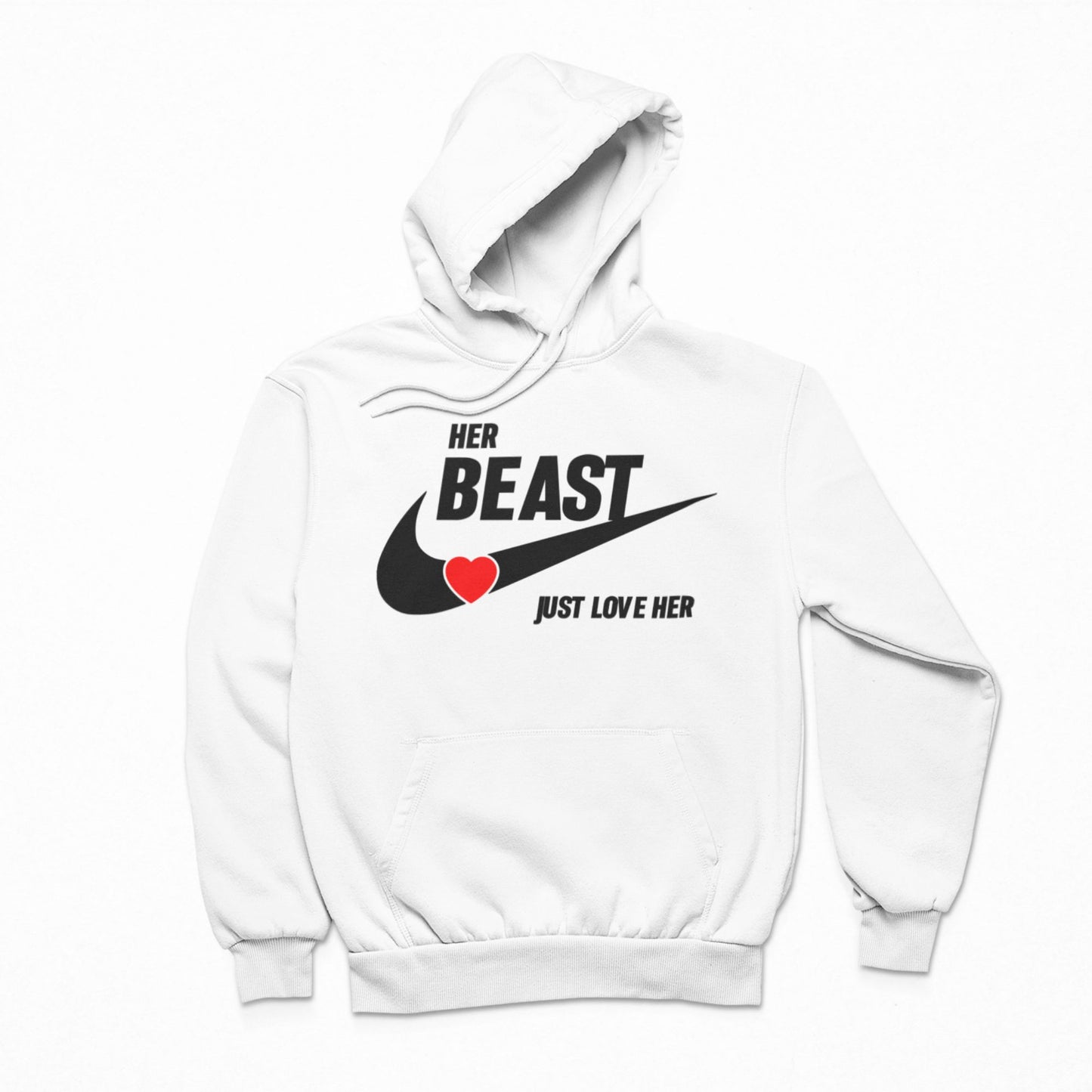 Beauty and Beast Couples Hoodies All White