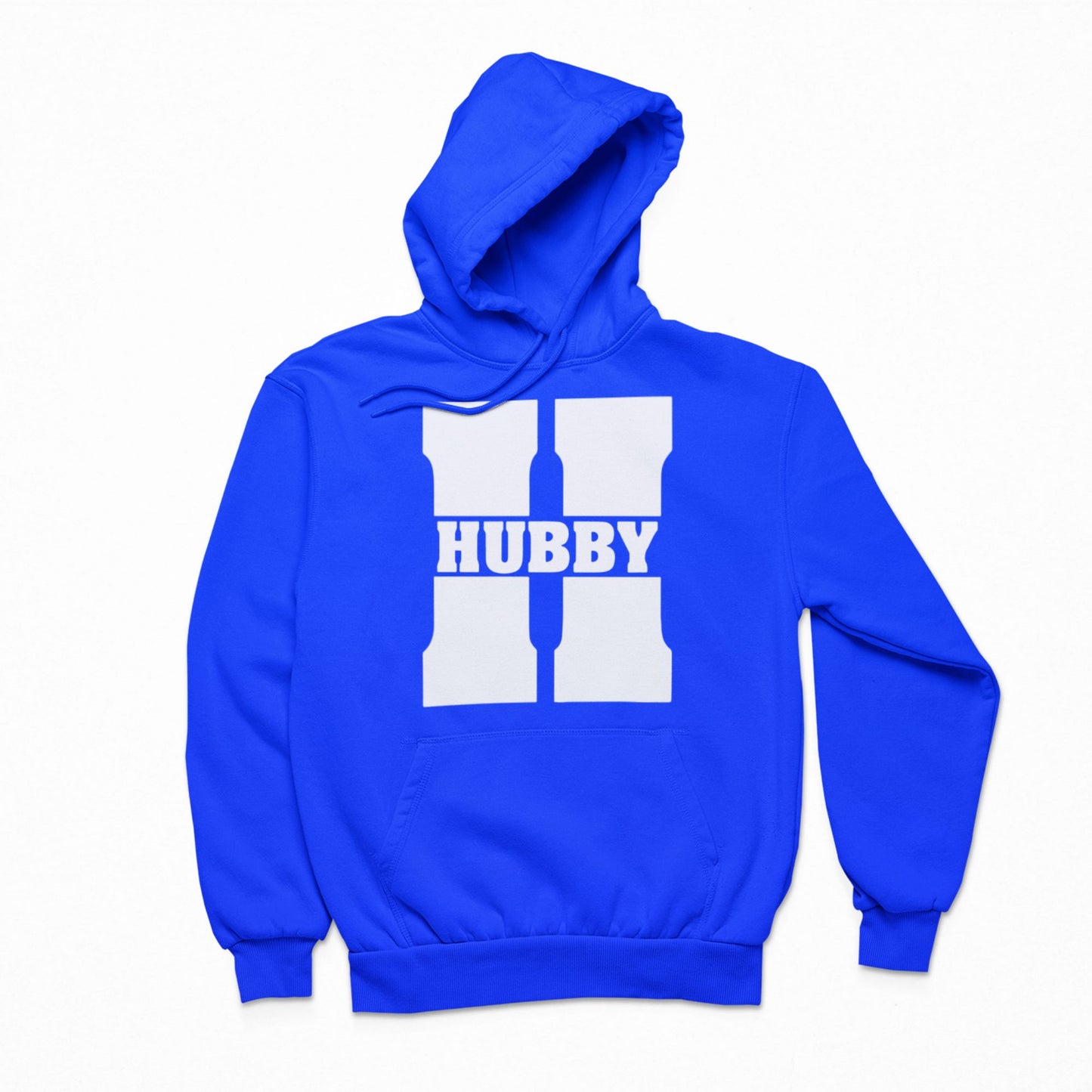 Husband and Wife Couples Hoodies Royal Blue