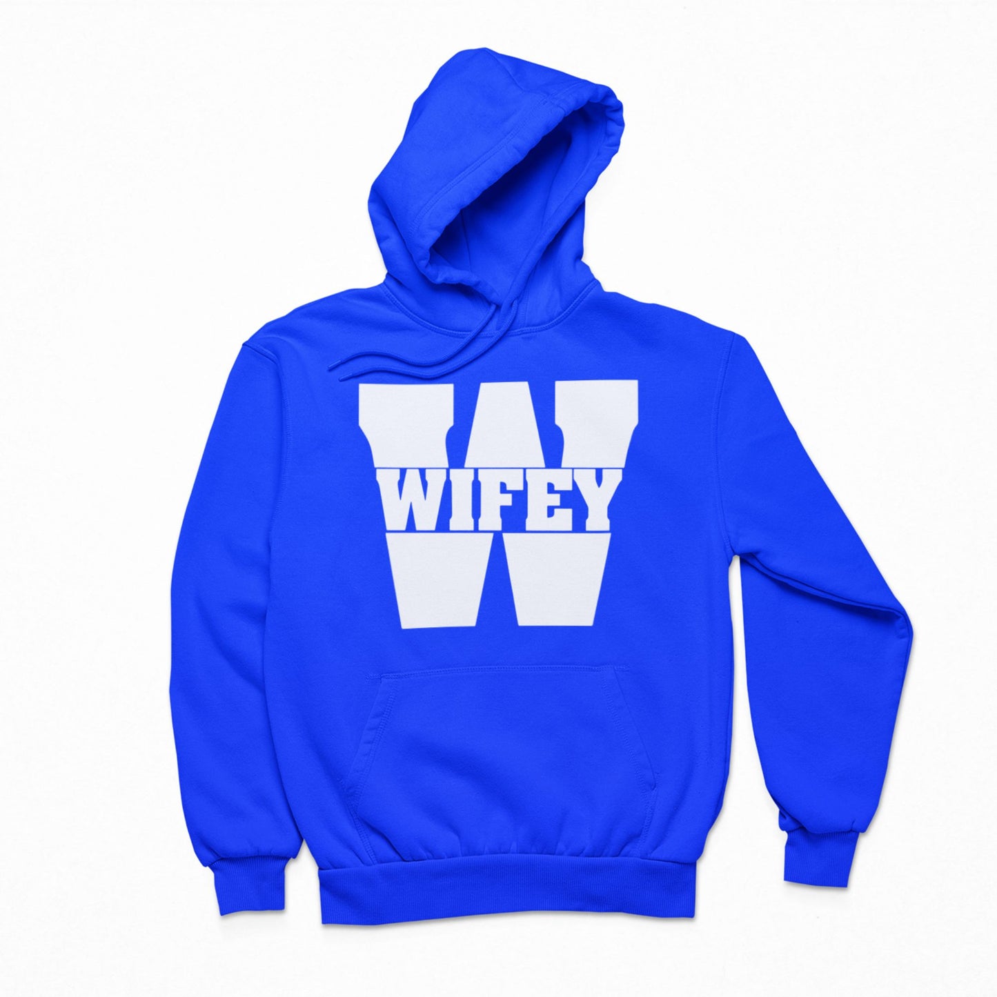 Husband and Wife Couples Hoodies Royal Blue