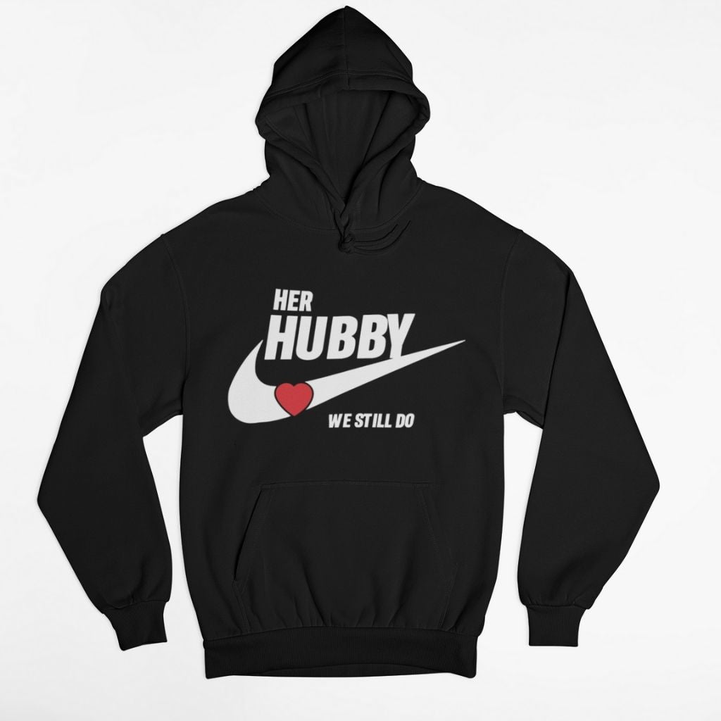 Husband and Wife Couples Hoodies | Black | Matching Valentines Day, Wedding & Anniversary Hoodies