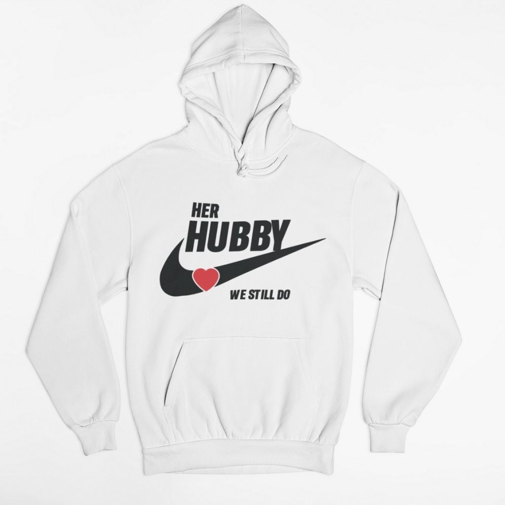 Husband and Wife Couples Hoodies | White | Matching Valentines Day, Wedding & Anniversary Hoodies