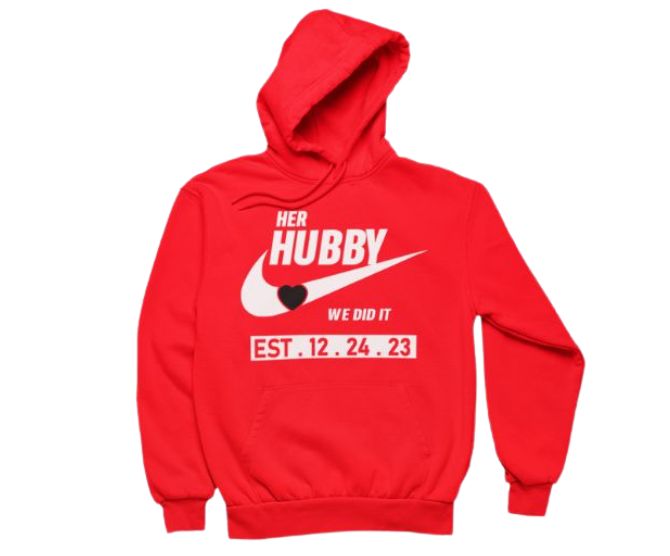 Husband and Wife Couples Hoodies Red