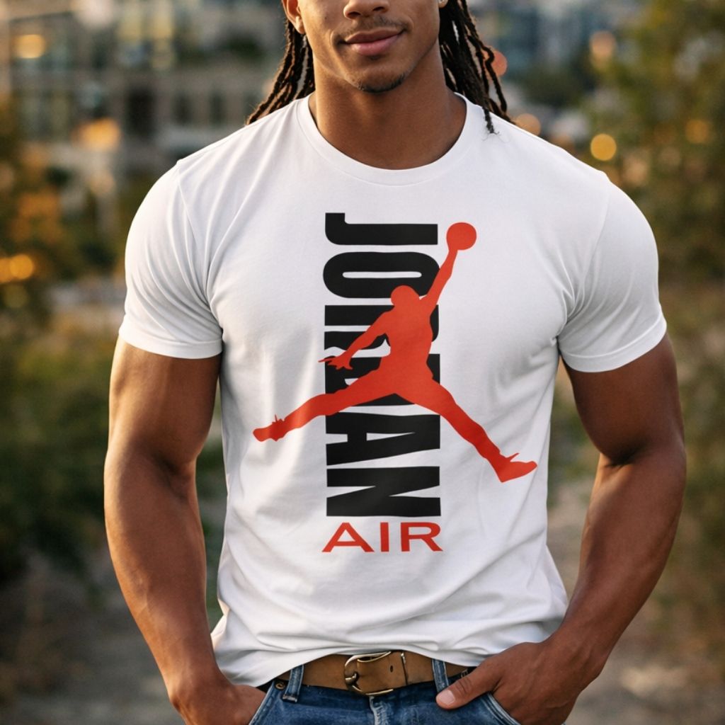 🔥 Jordan Jumpman Streetwear Vibes Shirt for Men | White | Iconic Sportswear