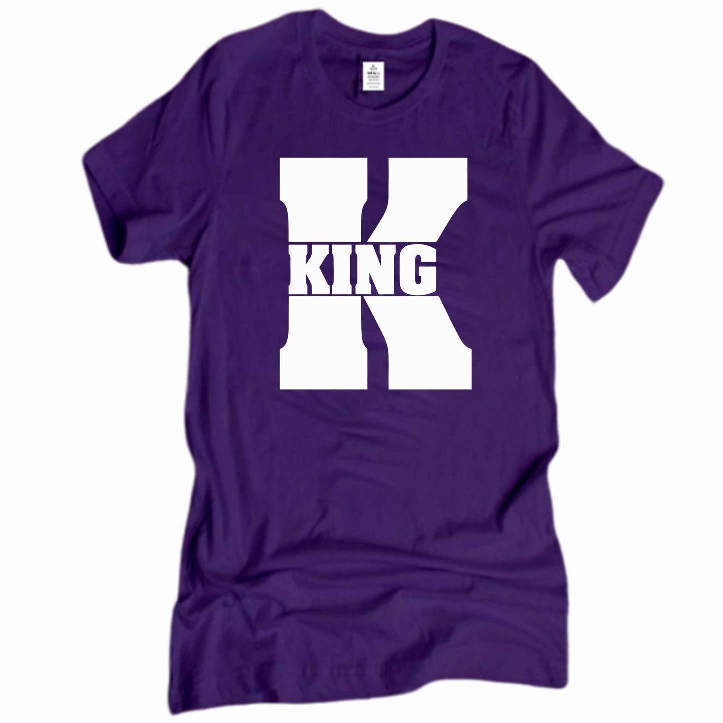 King Queen Matching Couples Shirts | Purple | Romantic Unisex Gifts for Valentines Weddings Anniversaries
