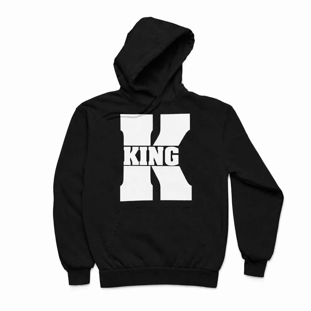 King and Queen Couples Hoodies | Black | Matching Valentines Day, Wedding & Anniversary Hoodies