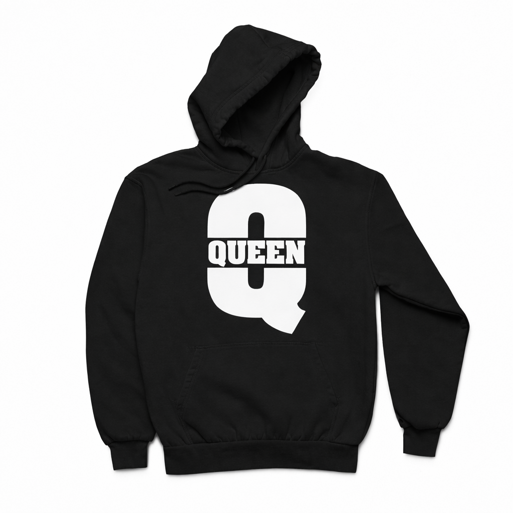 King and Queen Couples Hoodies | Black | Matching Valentines Day, Wedding & Anniversary Hoodies