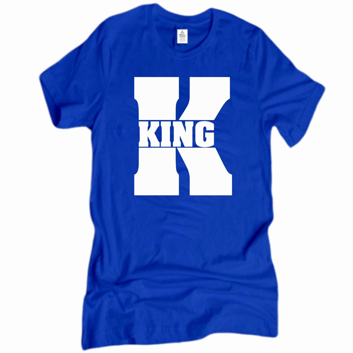 King Queen Matching Couples Shirts | Royal Blue | Romantic Unisex Gifts for Valentines Weddings Anniversaries