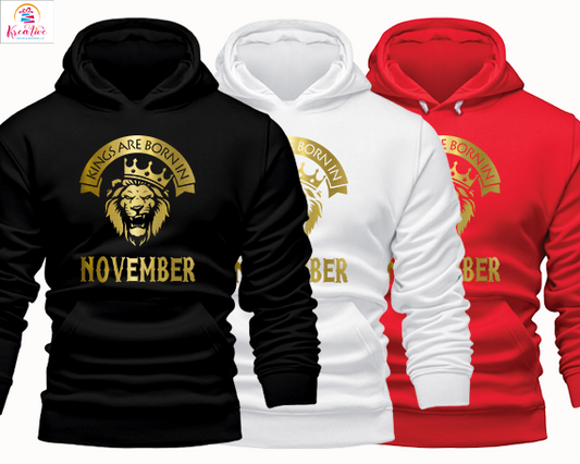 Kings are Born in November Birthday Hoodie