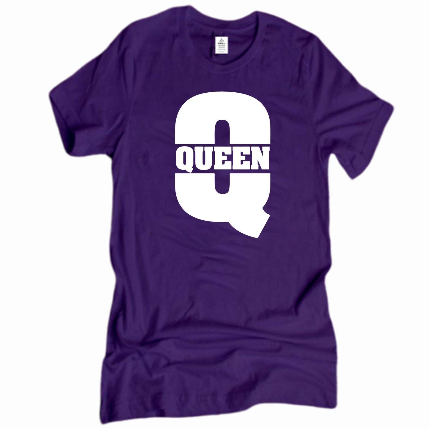 King Queen Matching Couples Shirts | Purple | Romantic Unisex Gifts for Valentines Weddings Anniversaries
