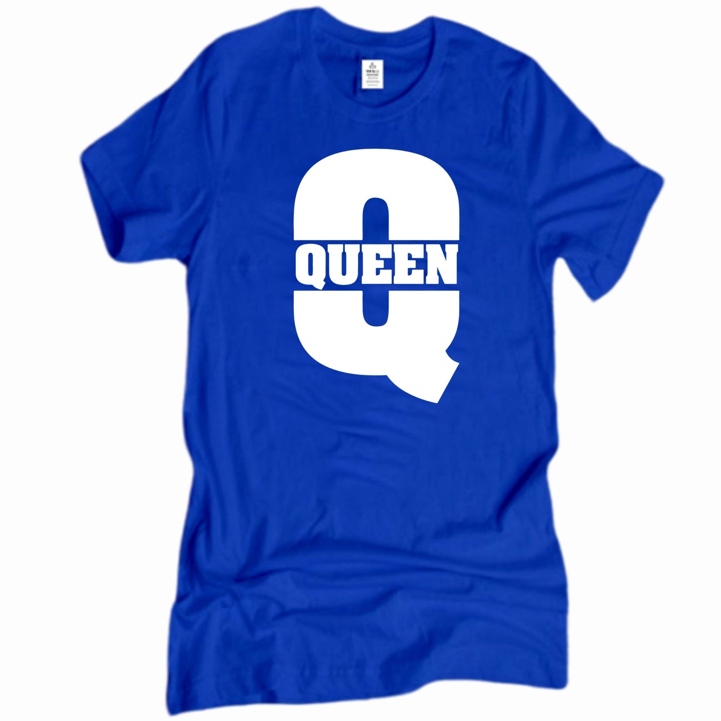 King Queen Matching Couples Shirts | Royal Blue | Romantic Unisex Gifts for Valentines Weddings Anniversaries
