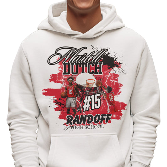 Personalized High School Basketball Player Hoodie