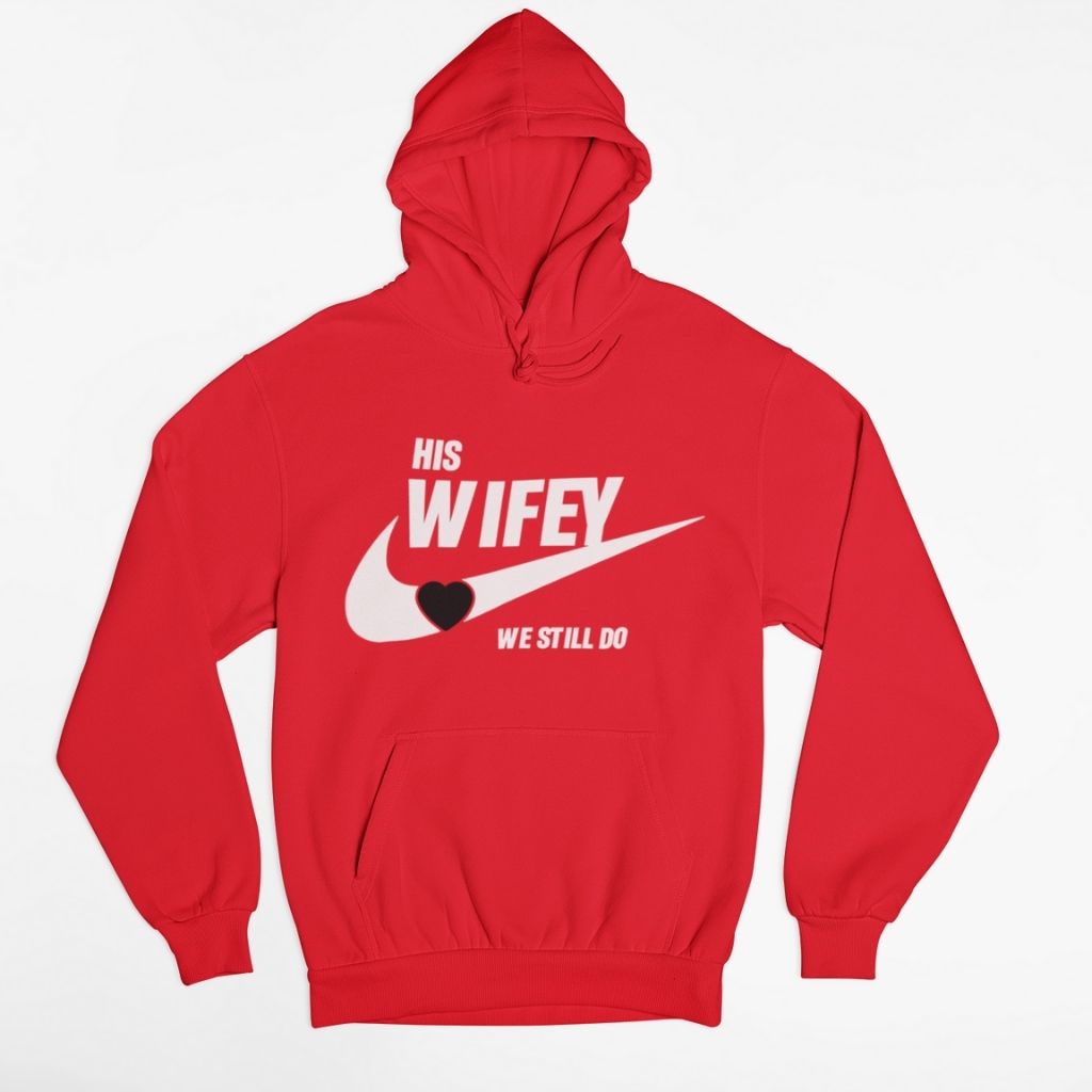 Husband and Wife Couples Hoodies | Red | Matching Valentines Day, Wedding & Anniversary Hoodies