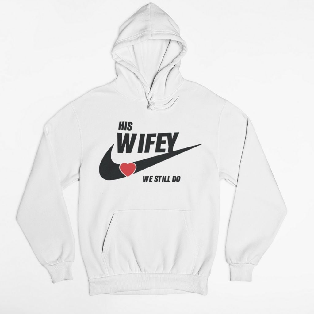 Husband and Wife Couples Hoodies | White | Matching Valentines Day, Wedding & Anniversary Hoodies
