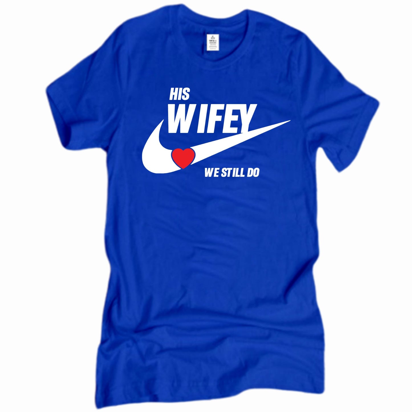 Husband & Wife Matching Couples T-Shirts | Royal Blue | Unisex Romantic Shirts