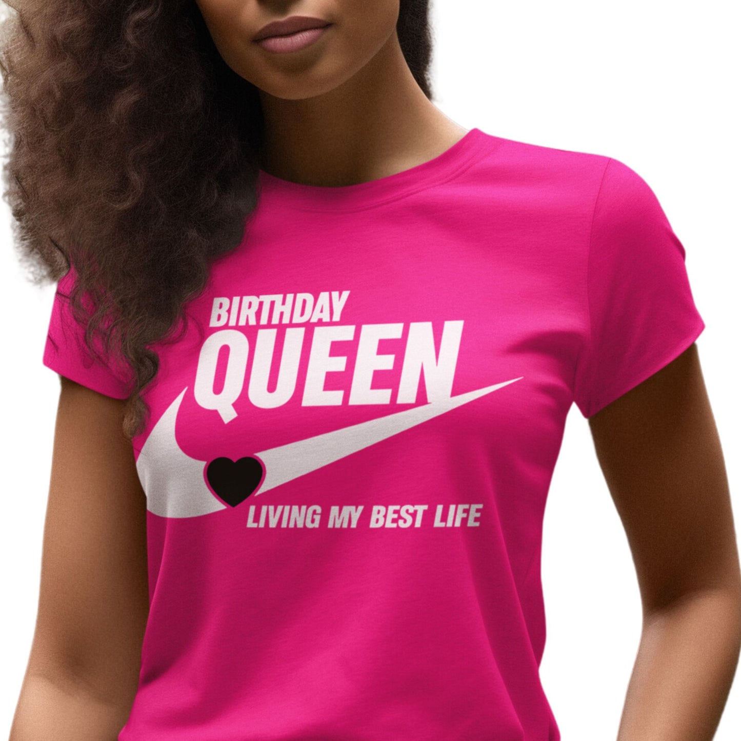 Birthday Queen T-Shirt for Women | Pink | Premium Birthday Shirt by Kreative Favors